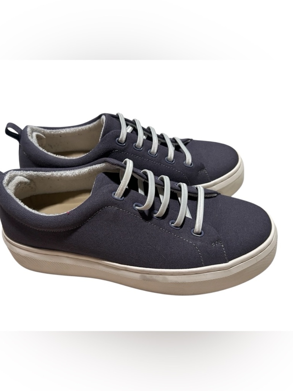 Abeo Women's Blue Canvas Lace-Up Sneakers with White Sole size 8 - Picture 2 of 10